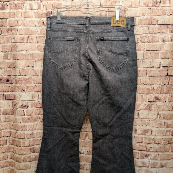 Lee Mid Rise Flare Legendary Style Jeans GRAY Size 14 Med - Picture 8 of 12